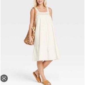 Universal Thread Women's Sleeveless Crochet Trim Dress